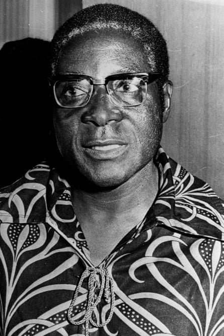 Robert Mugabe in 1976: leader of the Zimbabwean African National Union, one of the two armed liberation movements.