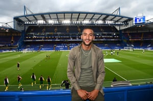 Hakim Ziyech in the stand.