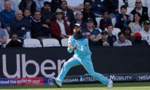 England's Moeen Ali takes the mouse to fire Kusal Perera from Chris Woakes bowling during the Group Stage match at the ICC Cricket 2019 World Cup between England and Sri Lanka at Headingley on June 21, 2019 in Leeds, England. (Photo by Tom Jenkins)