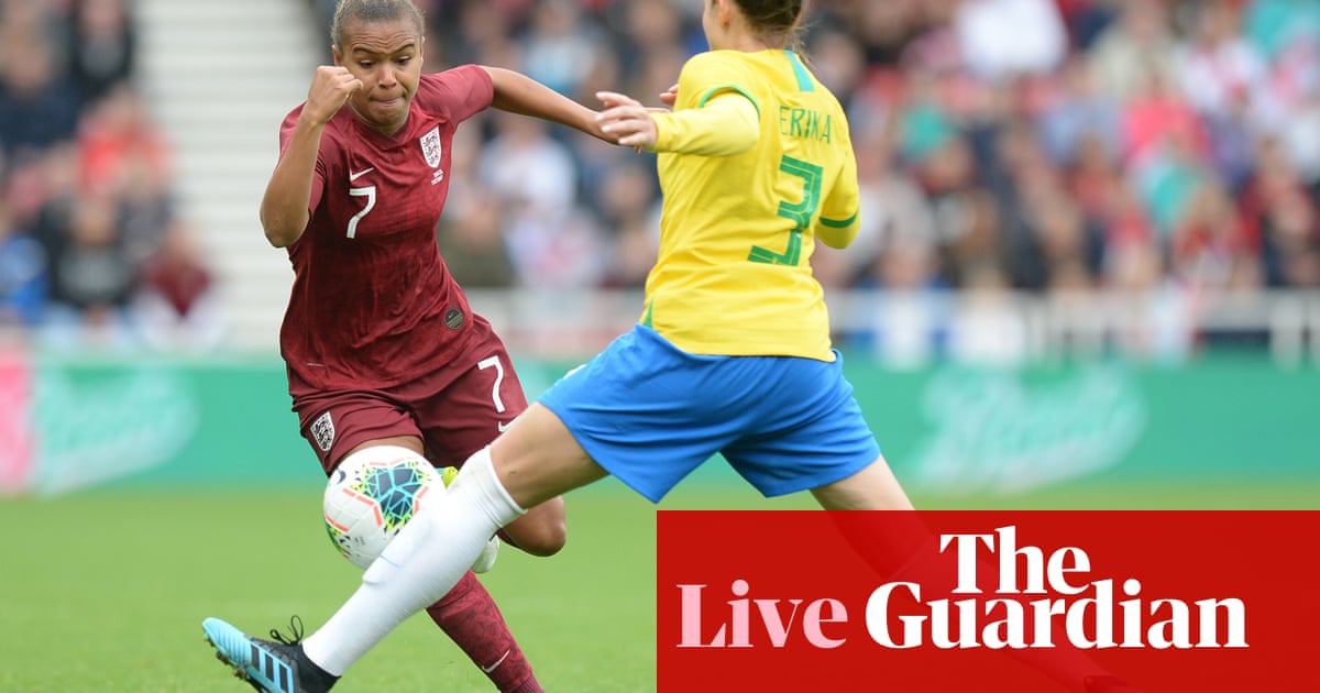 England v Brazil: womens international football friendly – live!