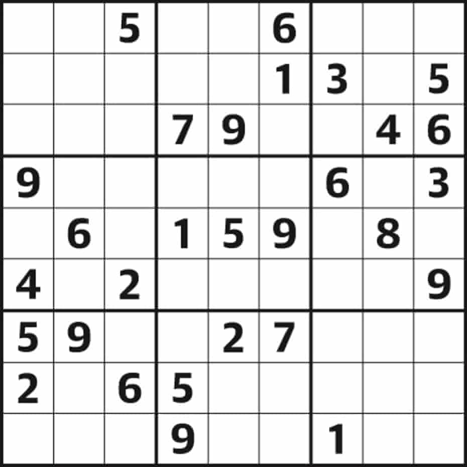 sudoku 4 707 easy life and style the guardian