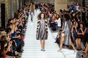 Runway show of French designer Nicolas Ghesquiere for Louis Vuitton