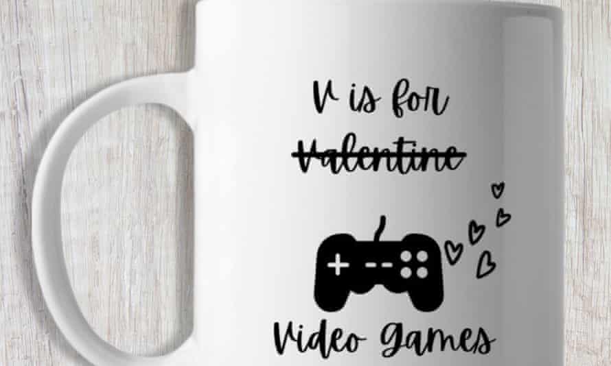 ‘It’s very commercialised’: the rise of the anti-Valentine’s Day movement | Valentine's Day 1 The Happy Book Place’s ‘V is for video games’ mug