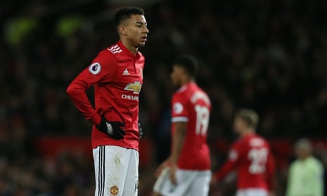 Jesse Lingard looks dejected as Manchester United struggle to break Southampton down.
