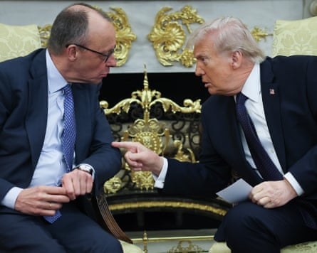 Friedrich Merz and Donald Trump.