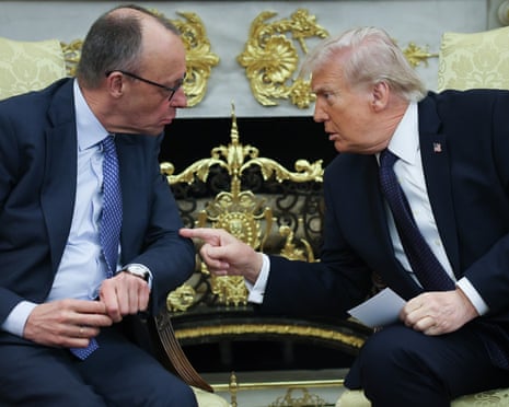 US president Donald Trump meets with German chancellor Friedrich Merz in the Oval Office of the White House in March.
