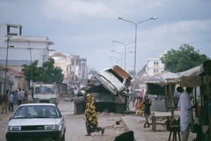Daily life in 1992 in Mogadishu, where conflict, drought and food insecurity led to the US initiative Operation Restore Hope, aimed at protecting humanitarian workers from clan violence. Photograph: Patrick Robert/Sygma/Getty Images