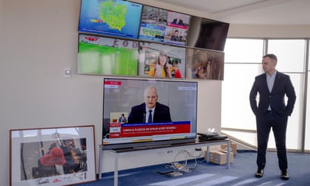 Tomasz Sygut, the newly appointed CEO of TVP , in his office