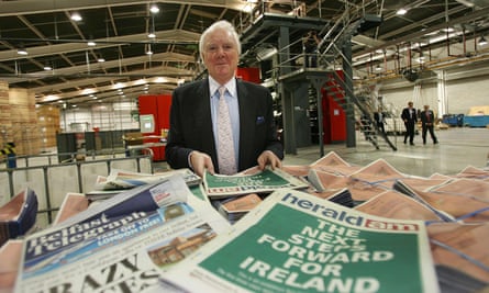 Tony O’Reilly at the Independent News and Media printing plant in Newry, Northern Ireland, in 2007.