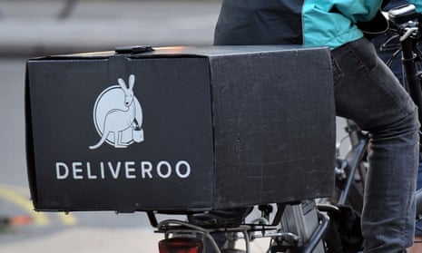 A Deliveroo worker