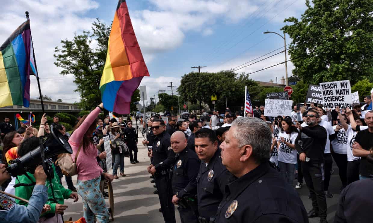Protest over Pride month in LA turns violent