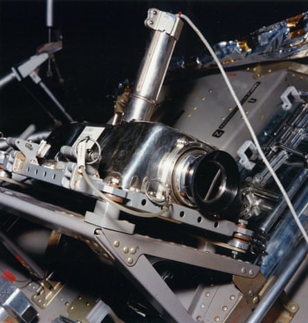 Because of a lack of space, Stan Lebar’s TV camera had to be mounted upside down in Apollo 11’s lunar module stowage bay.