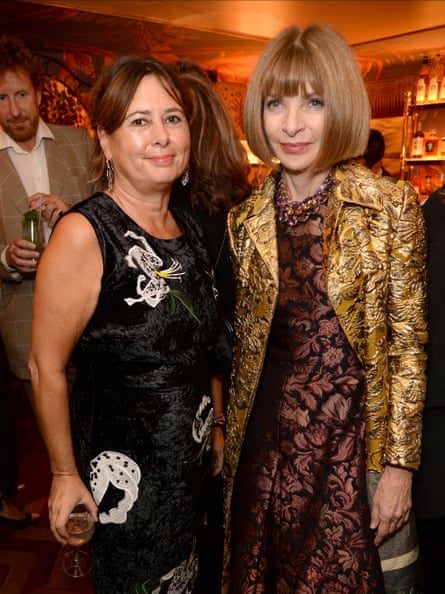 Alexandra Shulman and US Vogue editor Anna Wintour at the launch of Vogue – Voice of a century in London last September.