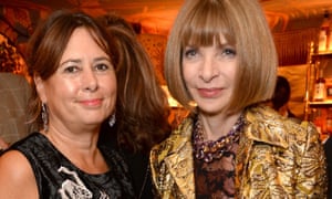 Alexandra Shulman, British Vogue’s editor-in-chief, with her counterpart at US Vogue, Anna Wintour.