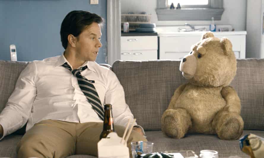 Followed by a bear... Wahlberg in Ted, the Guardian's second best film of 2012.
