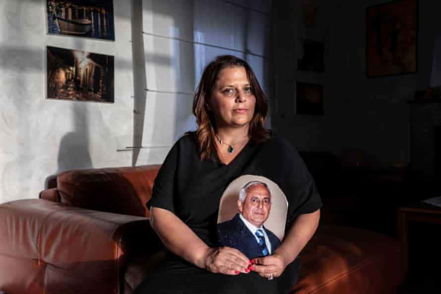 A photo of Angelina Landa and her father Michele Landa, who was killed by Camorra in 2006.