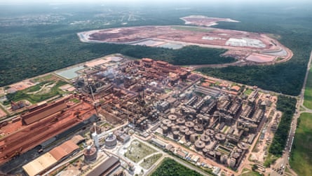 Aerial view of the Norsk Hydro Alunorte refinery in Barcarena, Pará state