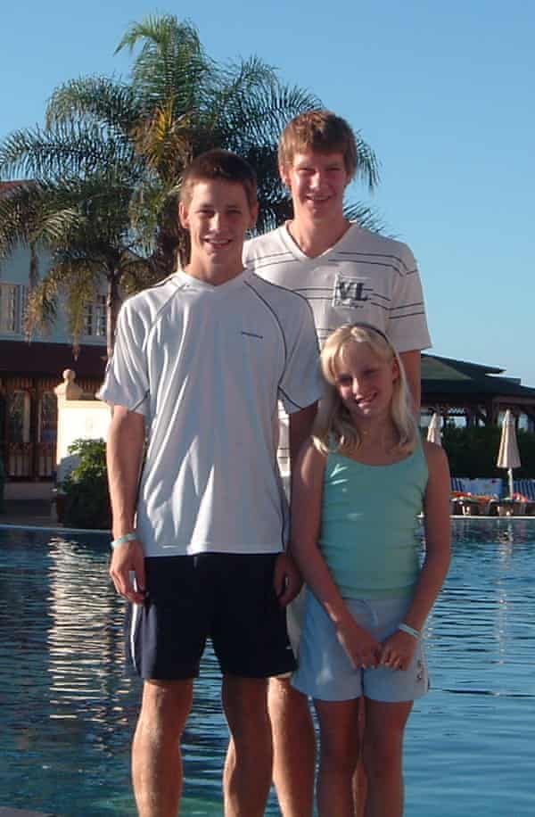 Ryan (on left), Luke and Charlotte Hart on holiday in Tenerife, in 2006. Charlotte was killed by her father in July 2016