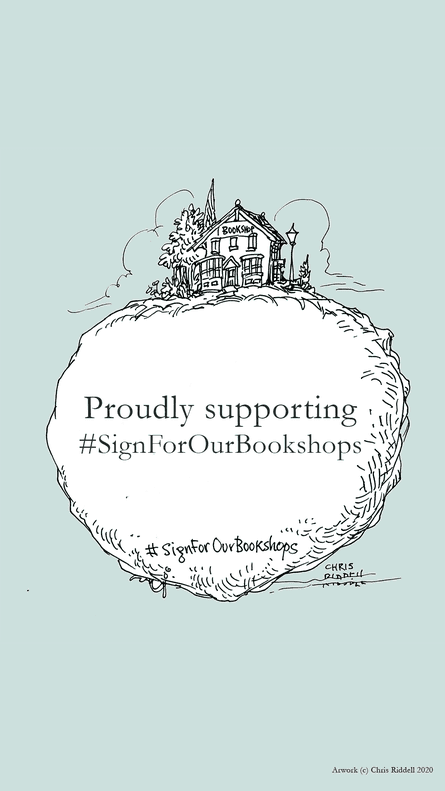 Chris Riddell’s bespoke bookplate for the campaign.