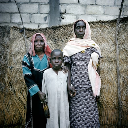 Aché Mal Ali with her daughter, Amina Maloum Abba, and her grandson, Ali