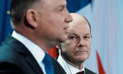 Polish president, Andrzej Duda and German chancellor Olaf Scholz