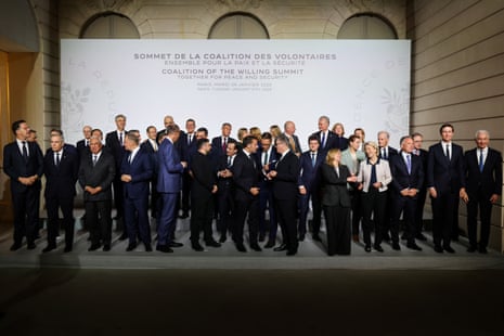European and global leaders attending the Coalition of Willing’s summit in Paris, France.