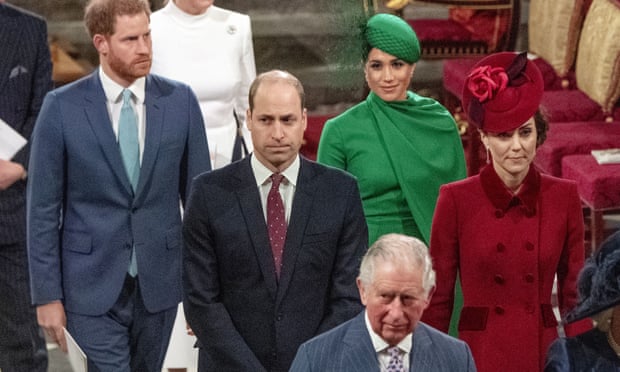 The Duke and Duchess of Sussex during their last public appearance as working members of the royal family.