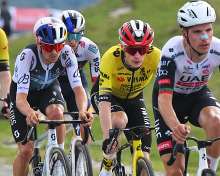 Tom Pidcock, left, was successful a bullish temper pursuing different beardown showing connected nan climbs during shape 10 of nan Vuelta a Espana.