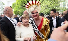Angela Merkel at an outdoor event