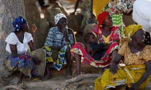 Women who fled a previous Boko Haram attack shelter in displacement camp in Yola, the capital of Adamawa state