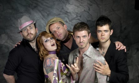 Scissor Sisters in 2004, with Jake Shears second from right.