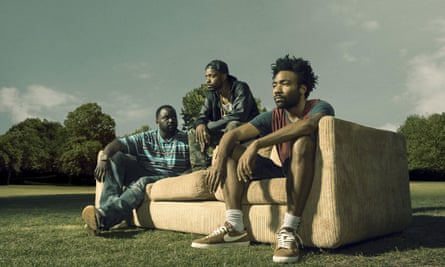 Brian Tyree Henry, Lakeith Stanfield and Donal Glover in the TV series Atlanta.