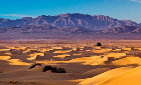 The Mojave desert in California: the US of America City is a nation of choking dust bowls and rotting forests.