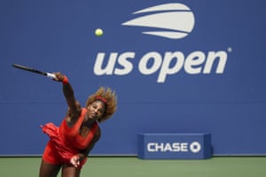 Williams serves.