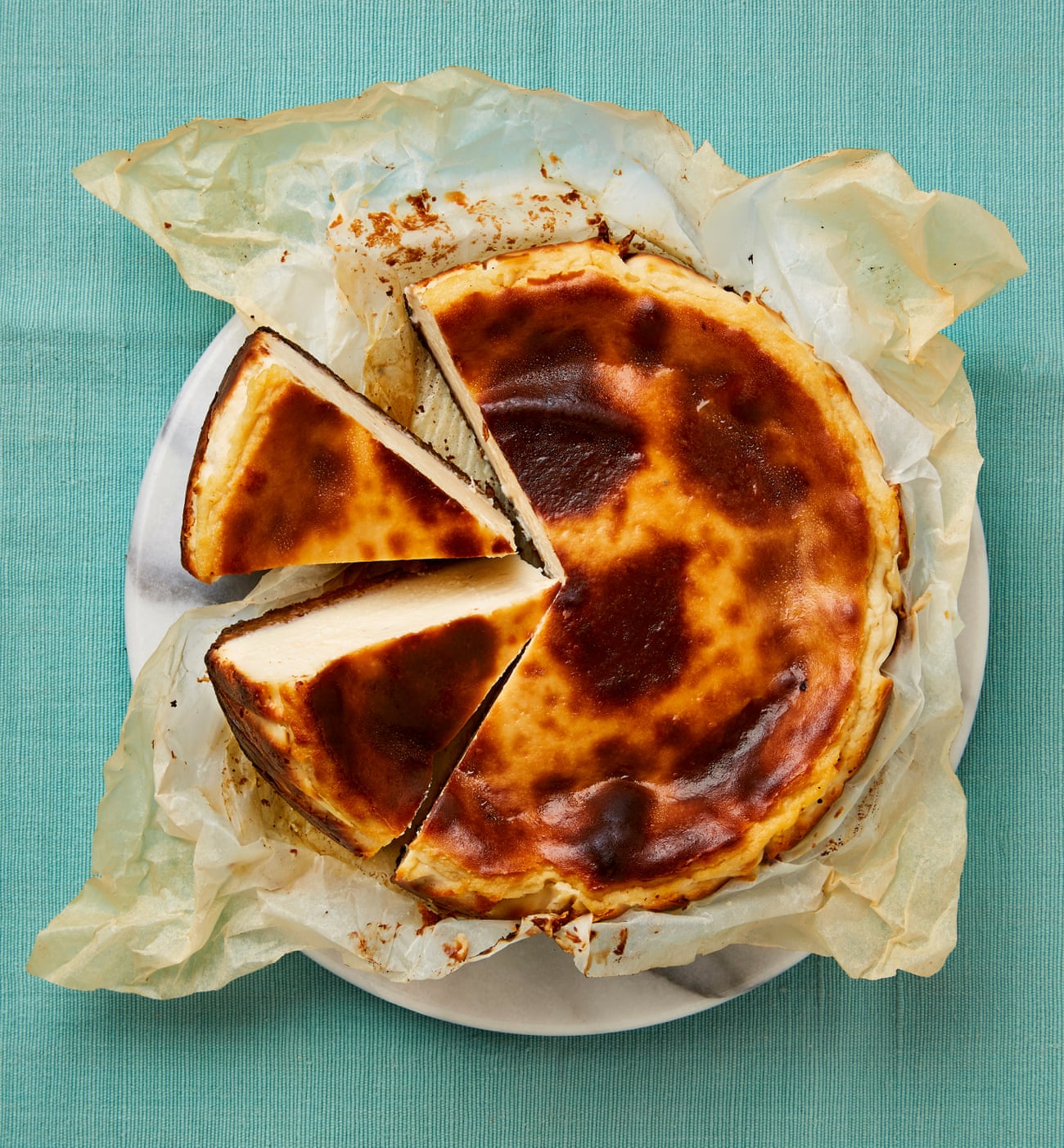 Cracking: Meera Sodha’s baked vanilla cheesecake with a pistachio and walnut crust.