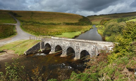 Landacre Bridge and the River Barle on Exmoor.