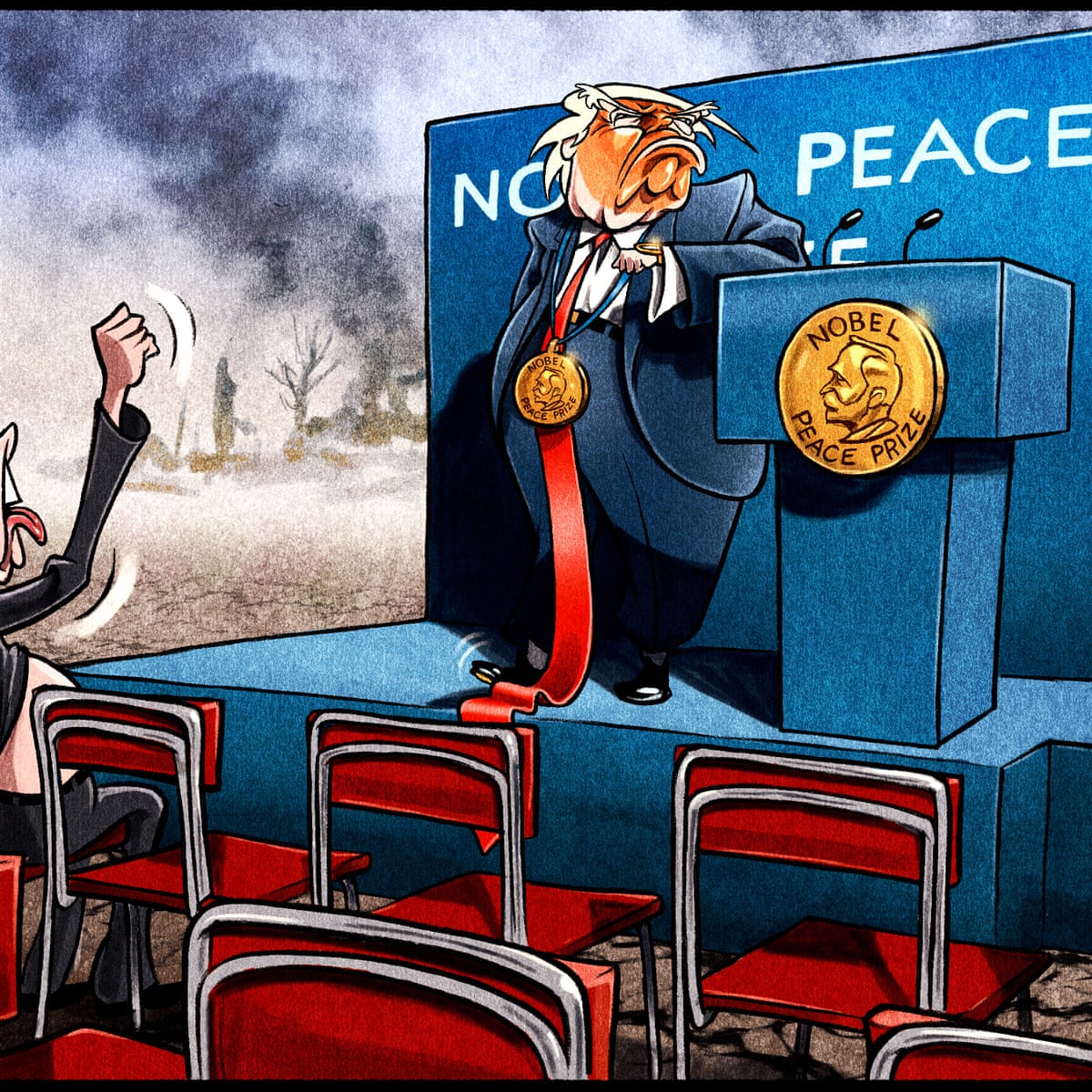Ben Jennings on Trump's bid for the Nobel peace prize – cartoon | Ben Jennings | The Guardian