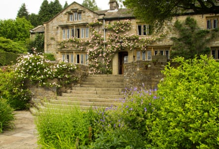 Parcevall Hall gardens - steps leading to old manor house