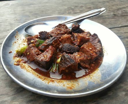 Chhwela, an authentic Newari dish of buffalo meat.