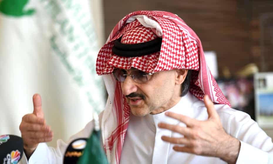 Saudi billionaire Prince Alwaleed bin Talal personally has a 4.45% stake in Twitter.