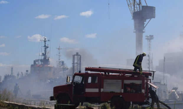 Missile strikes hit southern Ukrainian port of Odesa.
