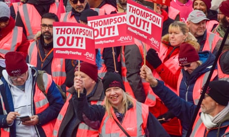 Thousands of postal workers staged a huge rally in Parliament Square in December 2022.