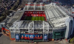 An aerial view of Old Trafford