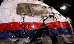 Cockpit wreckage of flight MH17
