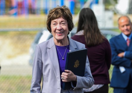 US Senator Susan Collins campaign in Maine earlier in the week.