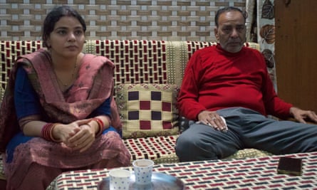 Sonia Dabas (left) and Satbir Brella seated on a sofa