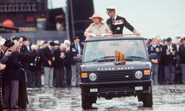 The Queen and Prince Philip meet war veterans at Arromanches as part of D-day anniversary celebrations on 6 June 2004.