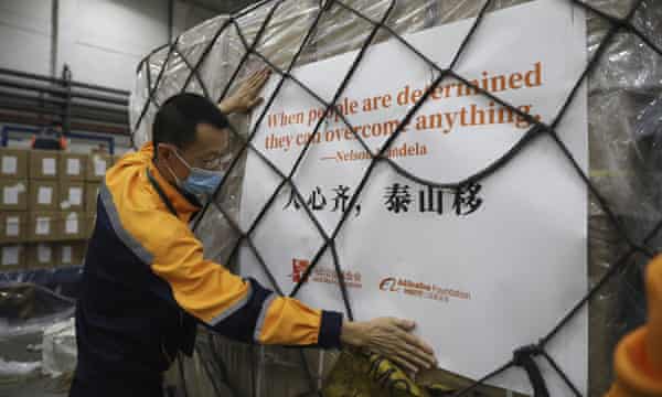 A crate with the words "When people are determined they can overcome anything" - a quote from Nelson Mandela