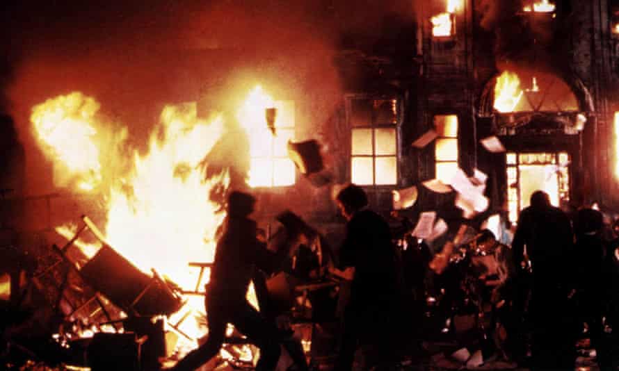 A fire scene from the film.