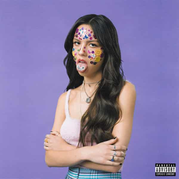 Olivia Rodrigo on her Sour album cover.